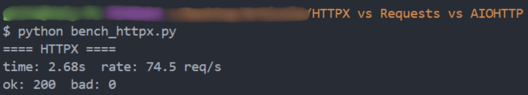 HTTPX performance test.